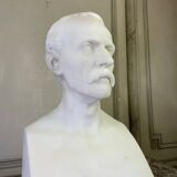 Male bust in Carrara marble, 19th century