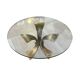 Coffee table in bronze with glass top by Luciano Frigerio
