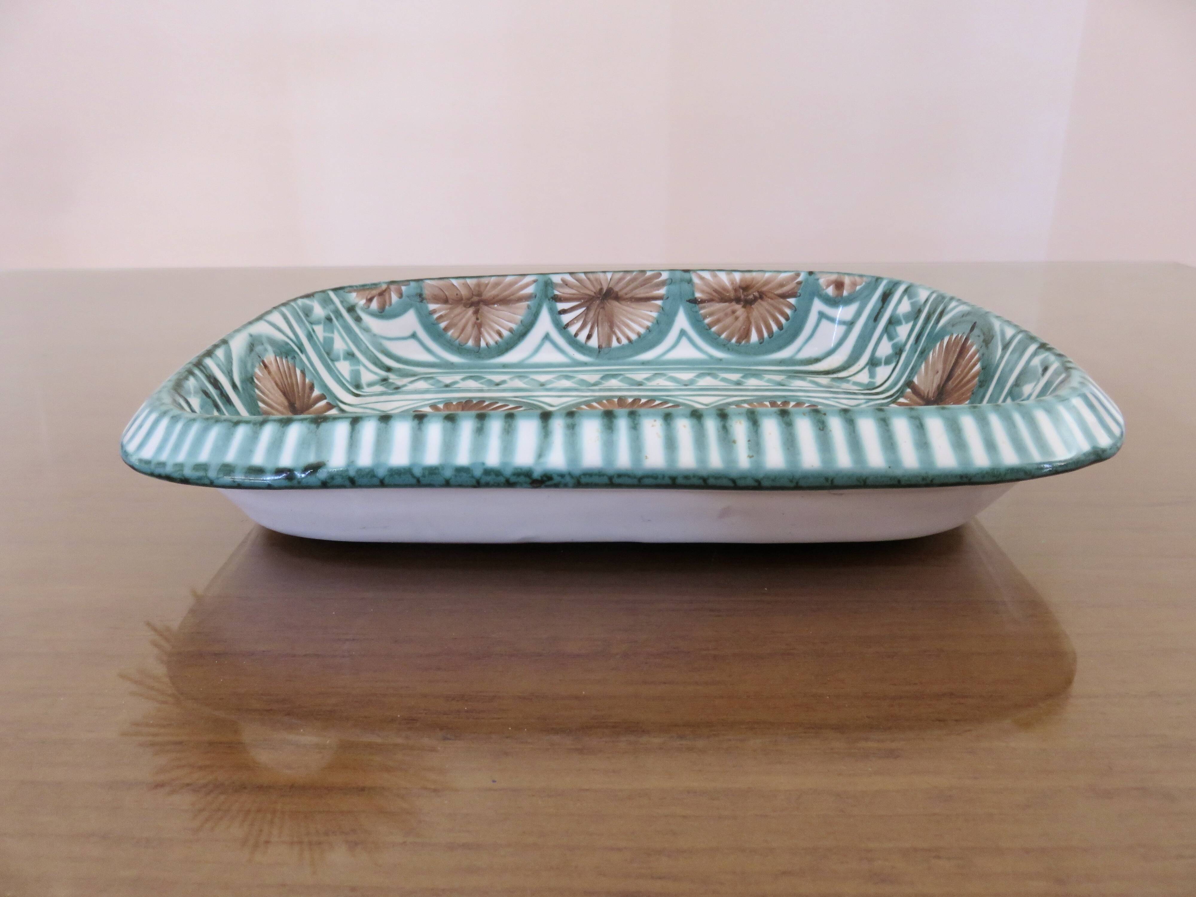 Robert Picault, glazed ceramic dish, signed, 1950s-1960s