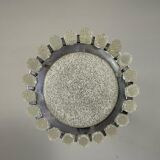 Chandelier in murano glass and chrome italy circa 1970