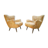 Pair of chairs design organic vintage 50s 60s