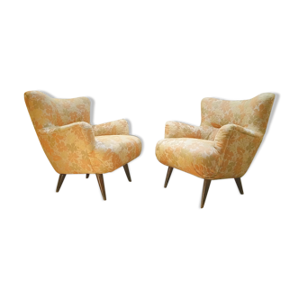 Pair of chairs design organic vintage 50s 60s