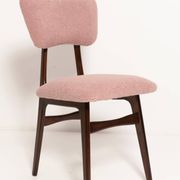 "Butterfly" dining chair in pink boucle, Europe, 1960s