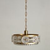 Scandinavian Crystal Ceiling Lamp from Orrefors, 1960s