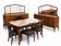 Classic Chippendale Dining Room Suite, Italy, Early 20th Century, Walnut