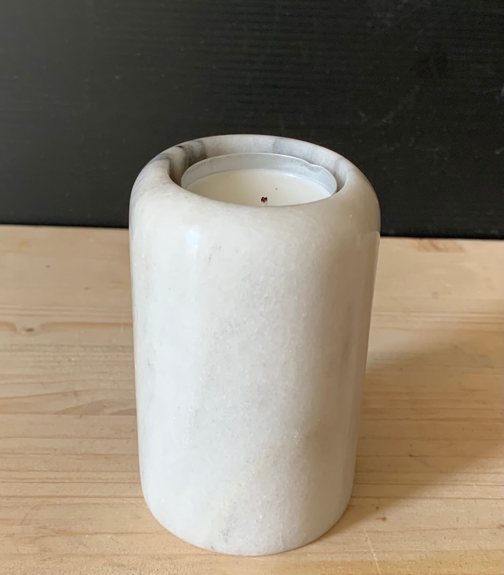 Alabaster candle holder