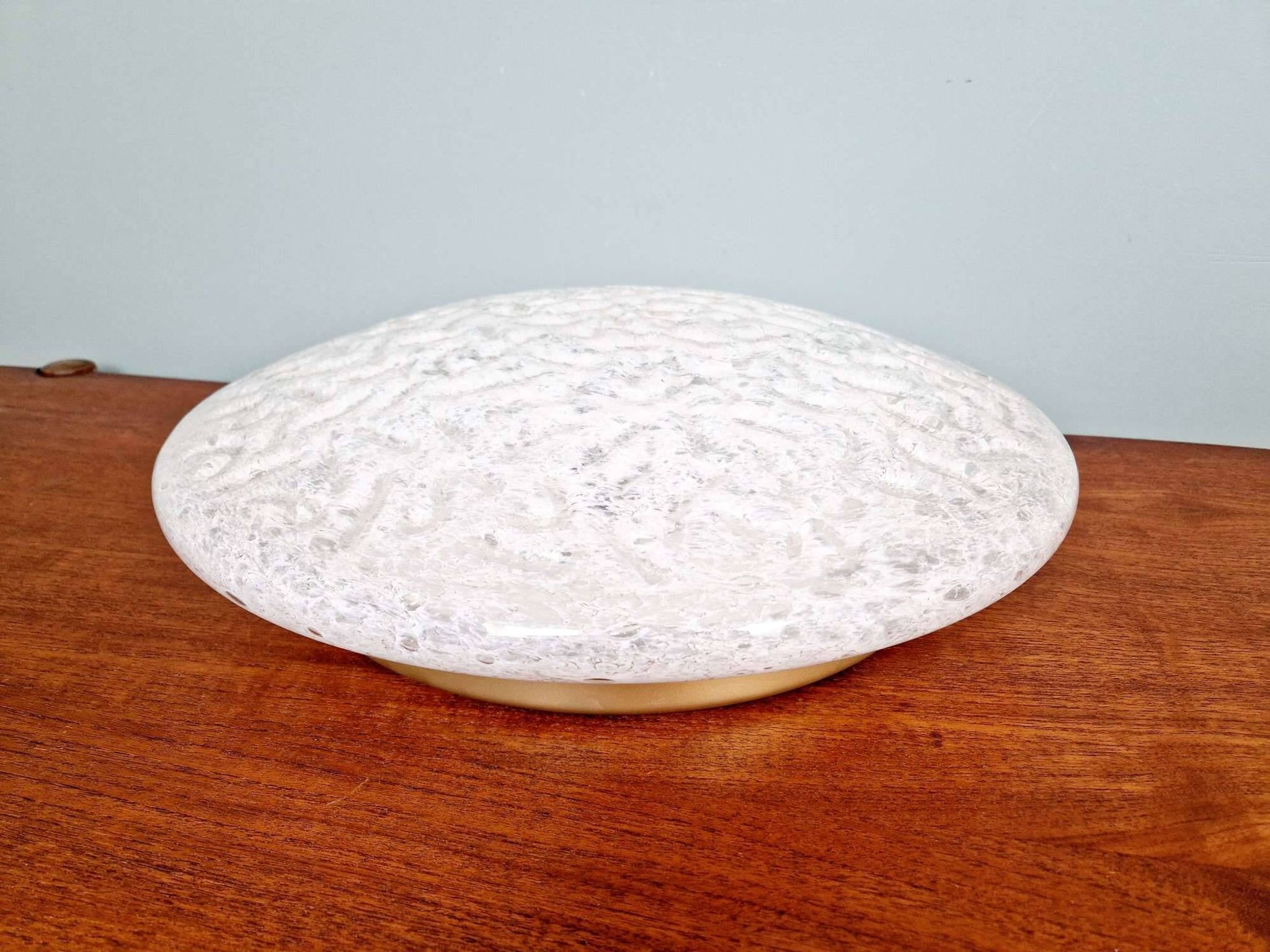 Large frosted glass ceiling light (diam 45cm), Doria, 1970