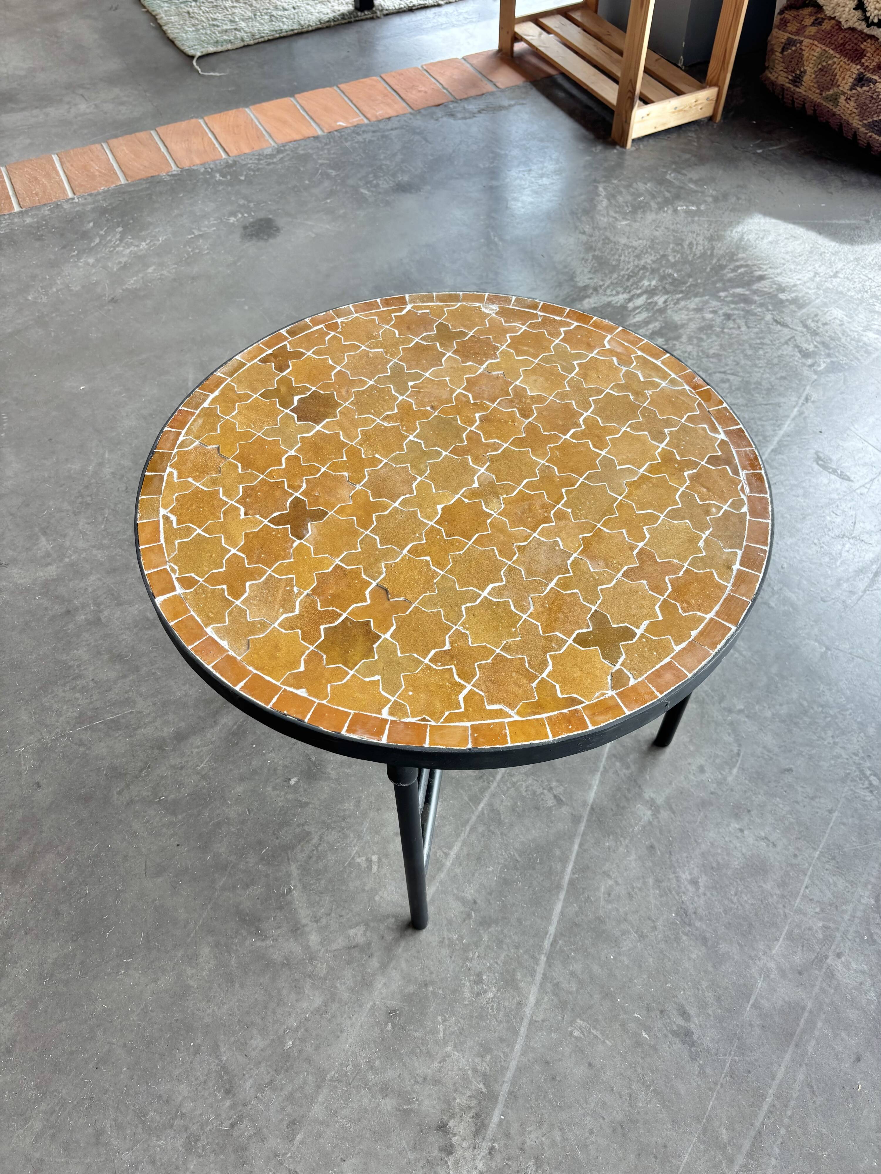 handmade zellige coffee table Moroccan craftsmanship