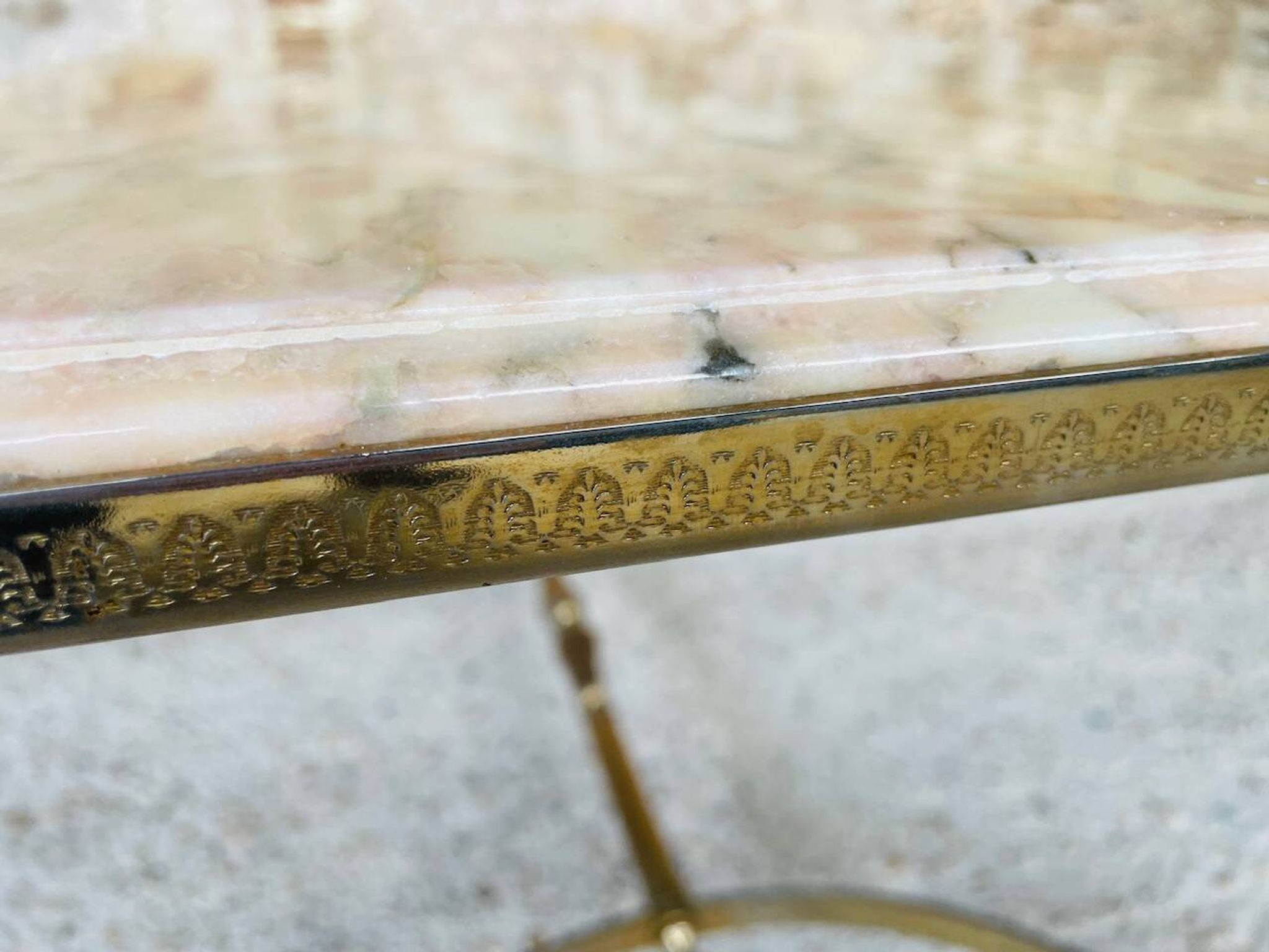 Vintage marble and brass coffee table circa 60's