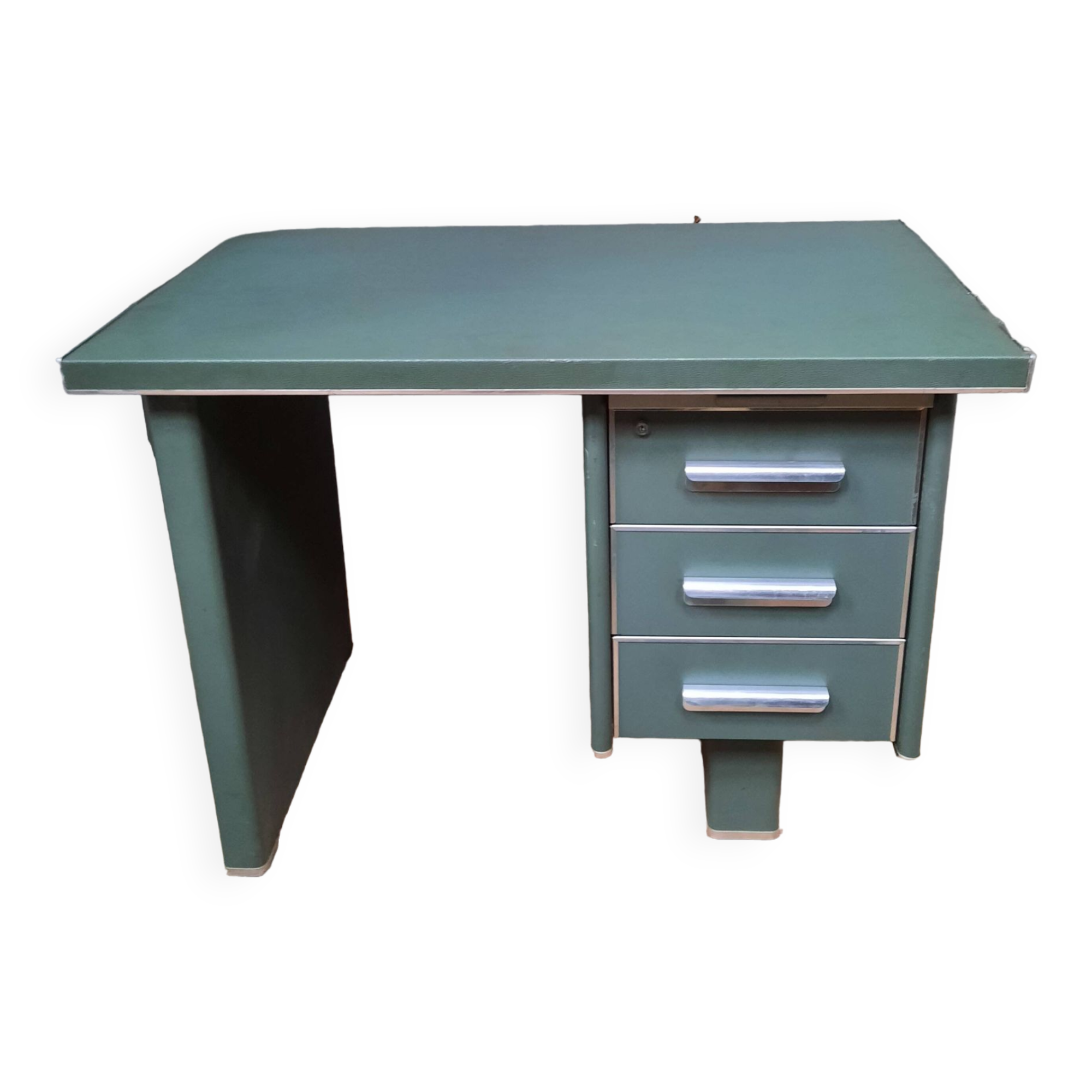 Industrial metal desk