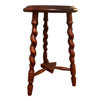 Tripod stool or turned wood stand
