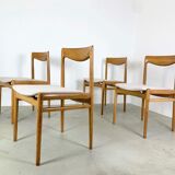 Danish midcentury dining chairs in oak, 1960s