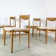 Danish midcentury dining chairs in oak, 1960s