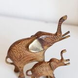 Iron and brass elephants