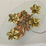 Sculptural coffee table with lighting by Henri Fernandez, France 70s