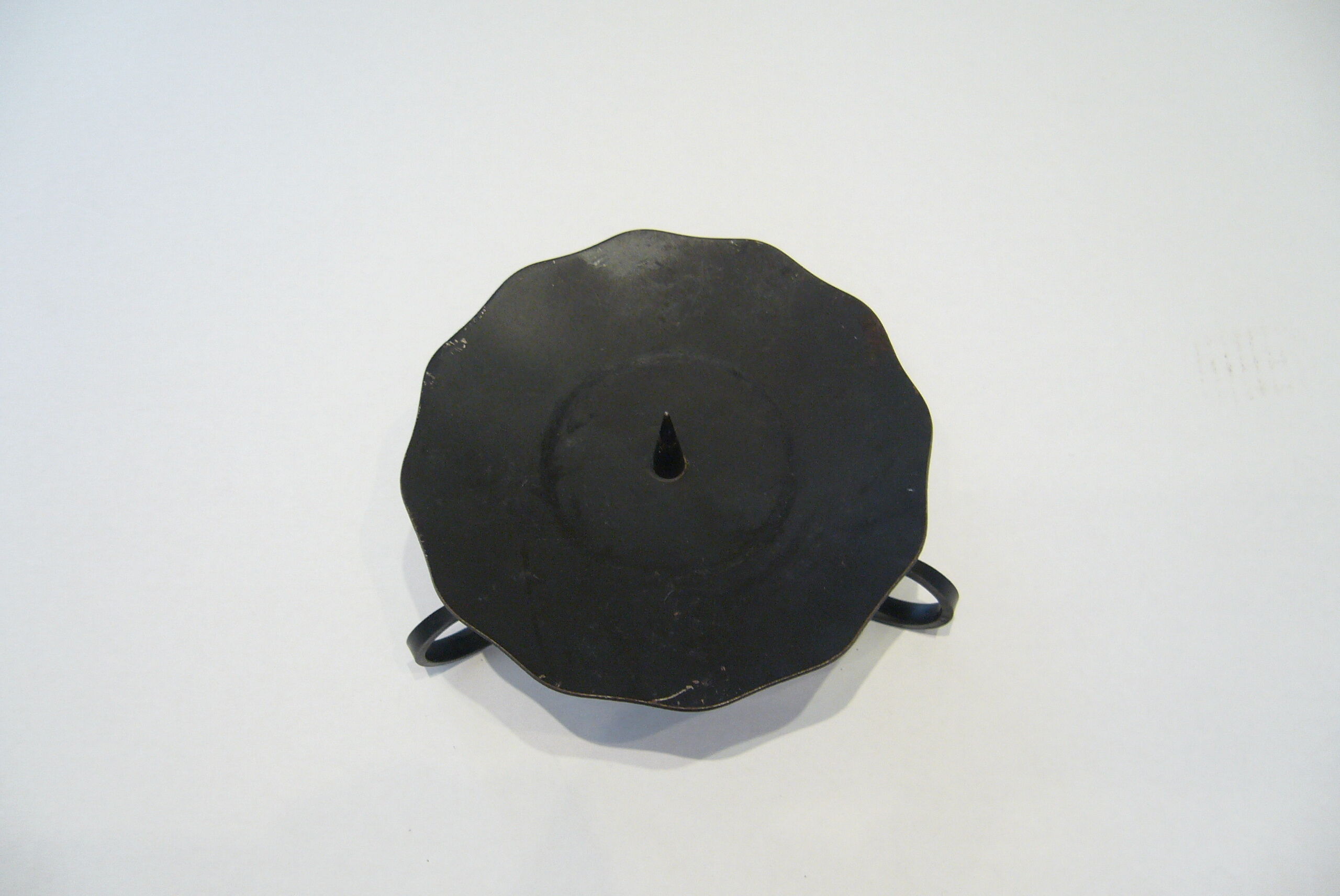 Vintage 1960s wrought iron candlestick