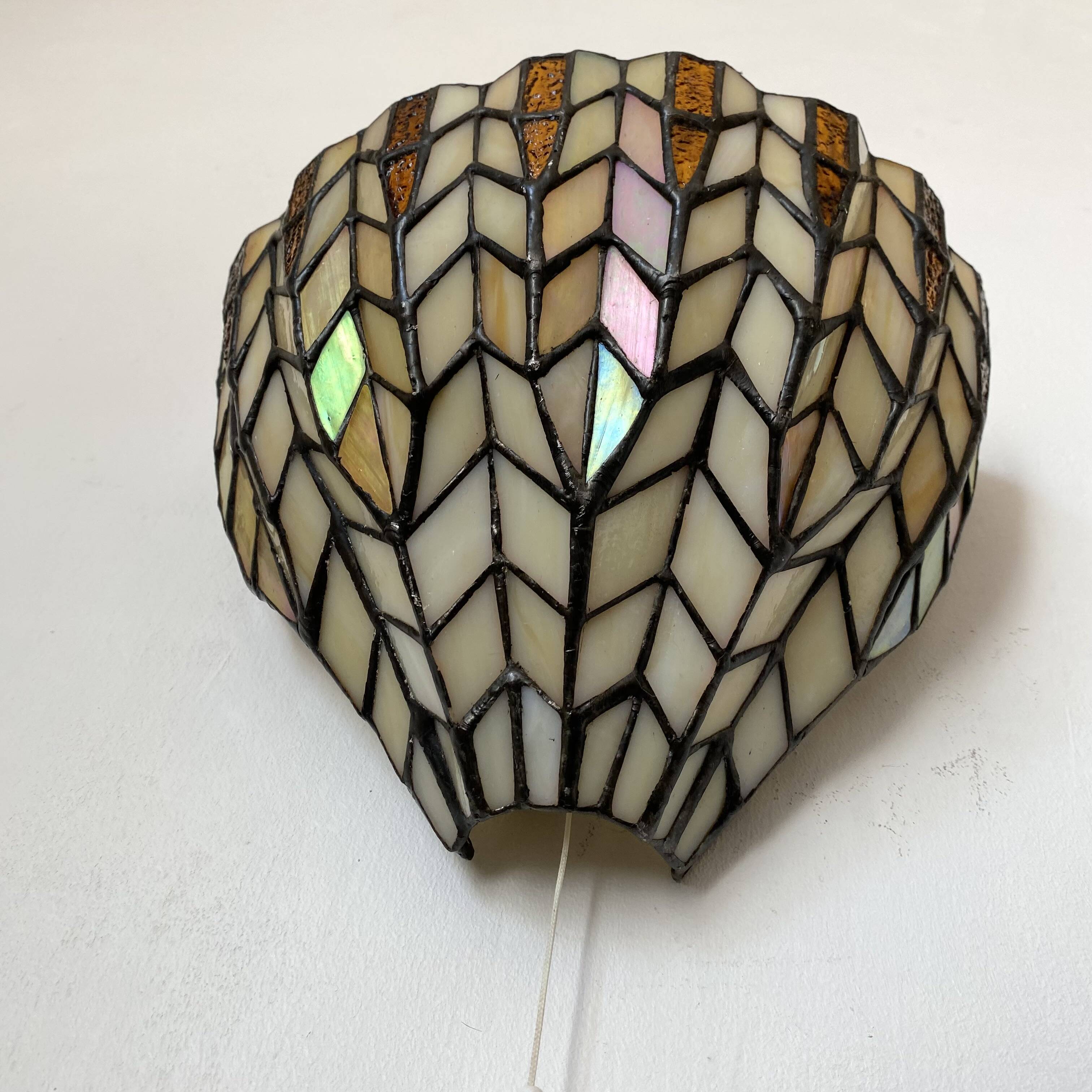 Tiffany style stained glass wall light