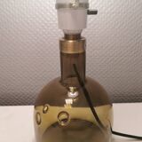 Very rare Holmegaard glass table lamp, designed by Michael Bang 1974 (Already discontinued in 1981)