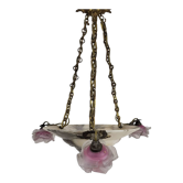 Lustre suspension art déco en marbre