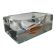 1960s rectangular ashtray or catch-all in Murano glass by Pagnin & Bon with handcrafted 24k gold finishing. Made in Italy.