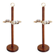 2x Scandinavian Table Lamps Teak & Brass, 1960s