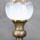1940s Pair of Italian Restored Brass Table Lamps with Glass Shades