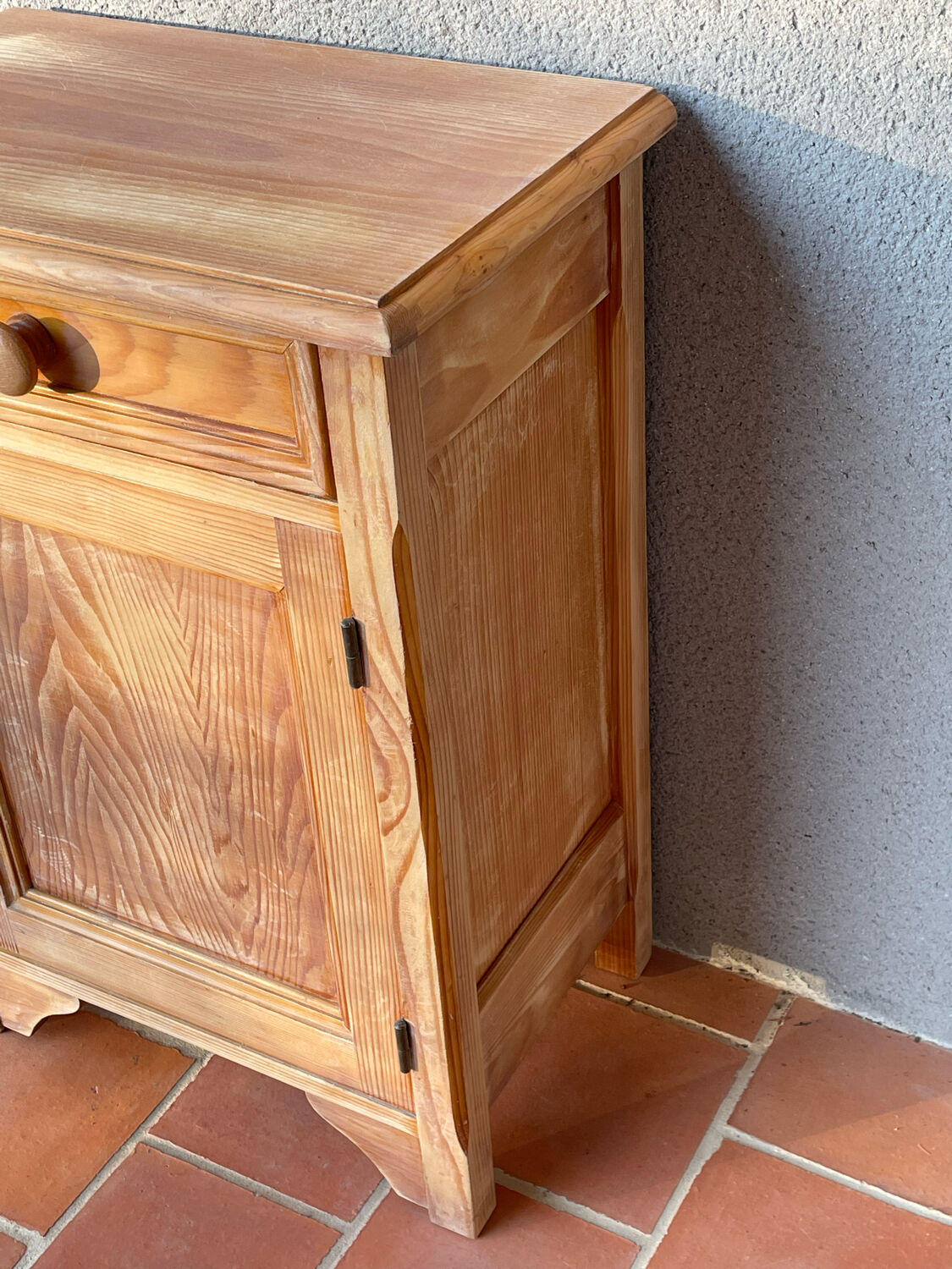 Vintage pine bedside table