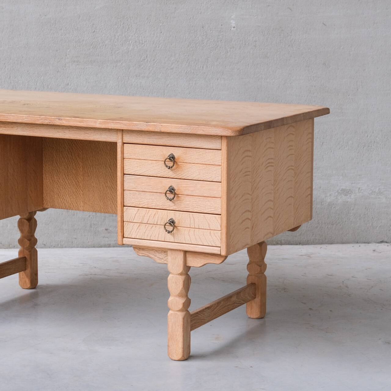 Danish Mid-Century Oak Desk attr. to Henning Kjaernulf