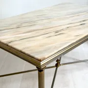 Vintage coffee table in 1970s neoclassical style.