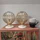 Paire d’appliques murales globes vintage