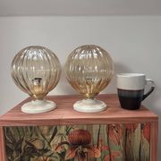 Pair of vintage globe wall lights