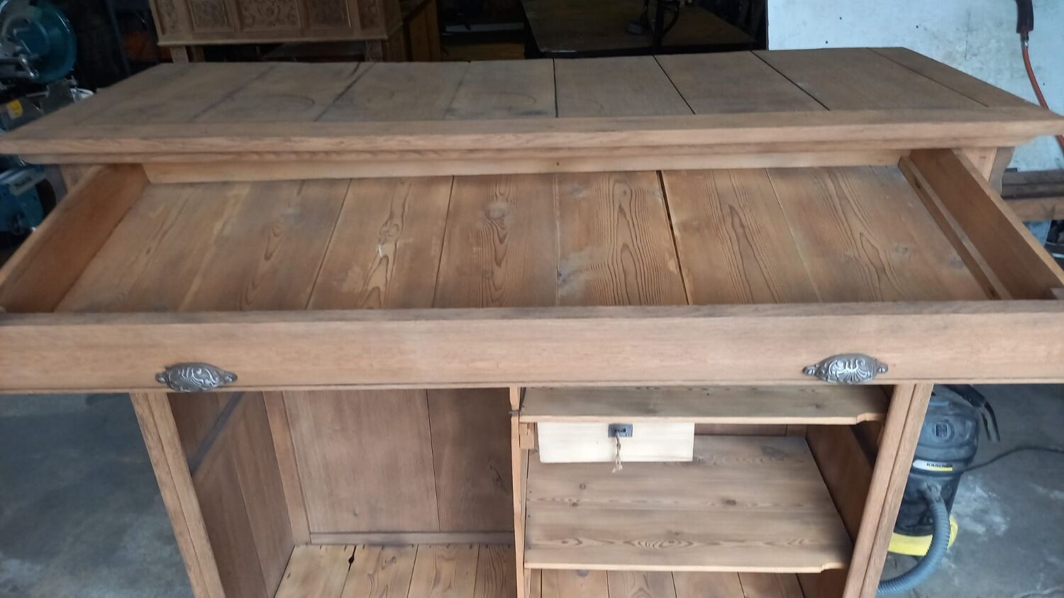 19th-century solid oak Parisian buffet