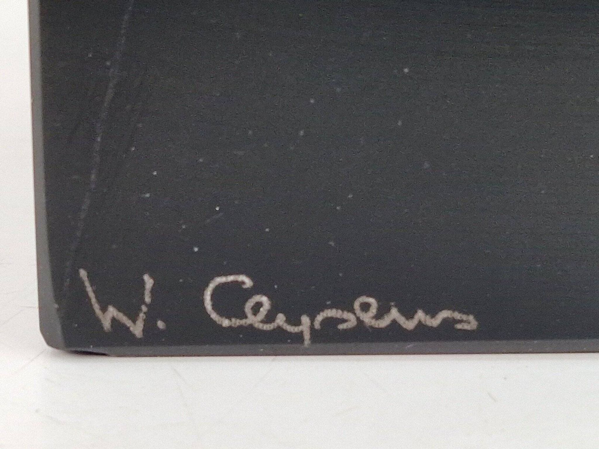 Sculpture en bronze sur socle en pierre par Willy Ceysens, 1970
