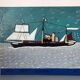 Painting oil on marine panel boat folk art naïve art 1930
