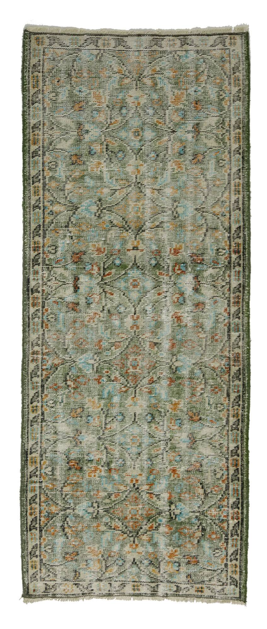 Turkish Anatolian Handmade Vintage Area Rug 208 cm x 80 cm