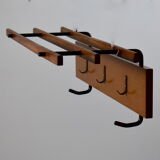 Scandinavian wall coat rack teak 1960