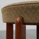 Art Deco stool in wood with original fabric, France ca. 1920