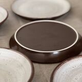 Dessert service in Gien stoneware, vintage 1970