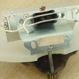 Pair of wall sconces in glass paste and brass