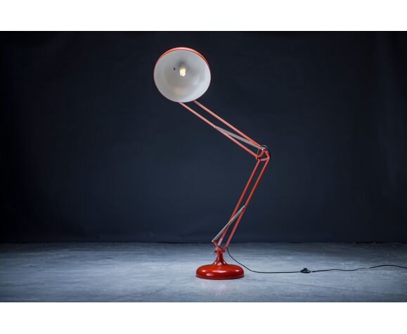 Industrial Red Metal Floor Lamp 1980s Selency Industrial Red Metal Floor Lamp 1980s, Red Metal Floor Lamp