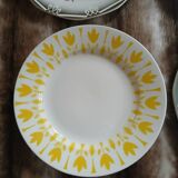 4 antique flat plates from Digoin and Sarreguemines
