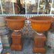 Medical vases with cast iron bases (the pair)