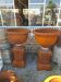Vases médicis avec socles en fonte (la paire )