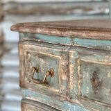 Commode bleu patinée