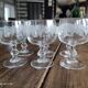 Lot de 6 verres à vin ballon buvant filigrané grappes de raisin