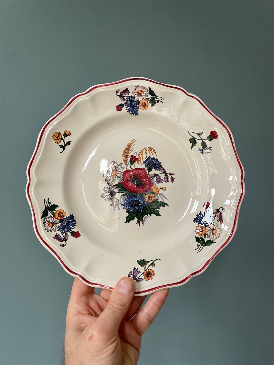 Series of 10 “Agreste” flat plates Sarreguemines France