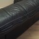 Black leather sofa, Italian design, 1960s, production: Italy