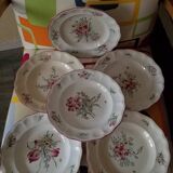 set of 6 soup plates in luneville porcelain