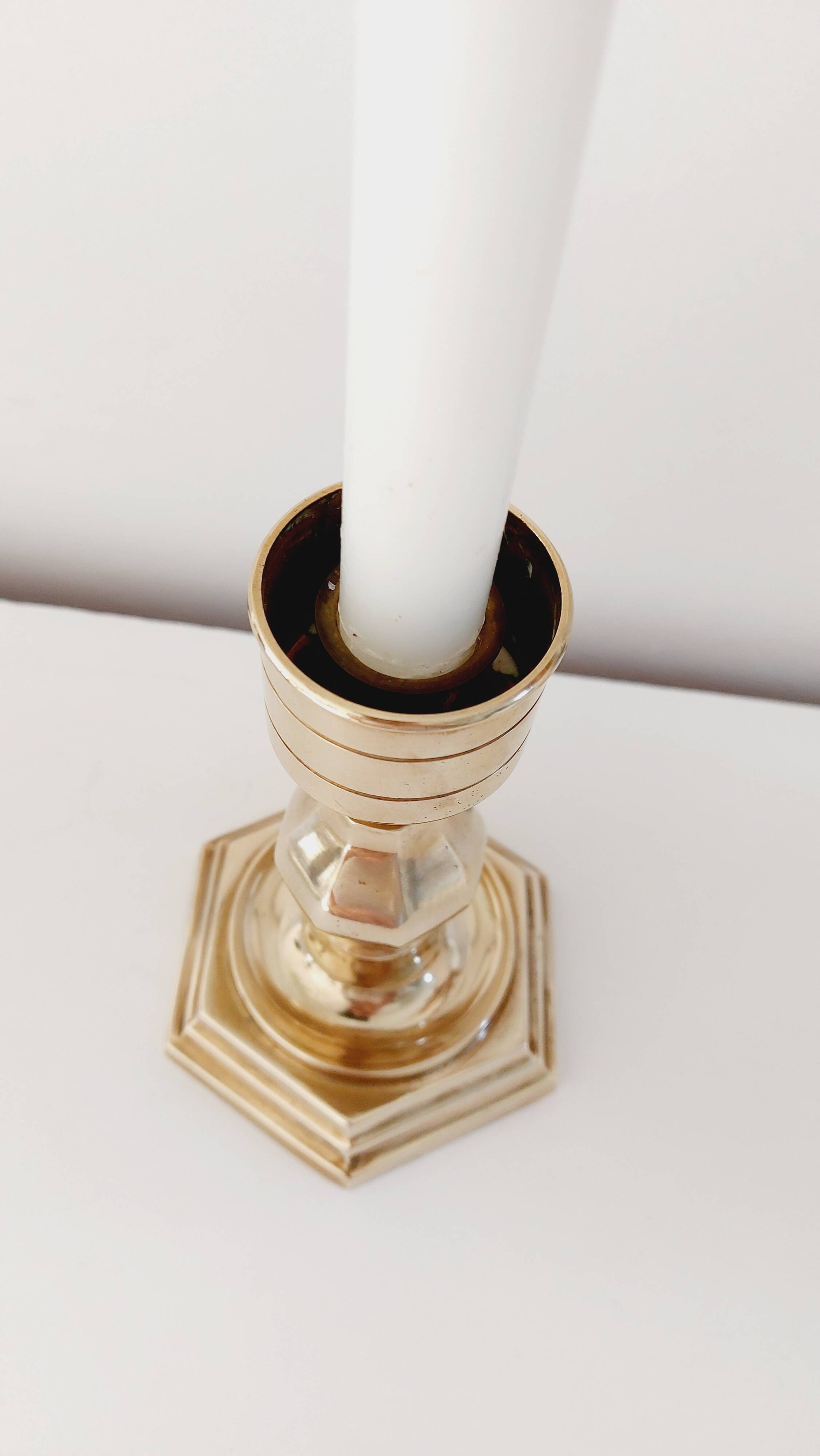 Vintage brass candle holder