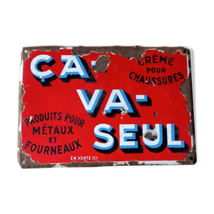 Plaque émaillée publicitaire